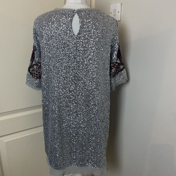 RARE ASO Alexis in Schitt’s Creek Zara Sequin Size Medium Embroidered Dress TV - Picture 7 of 16